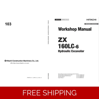 HITACHI ZX160LC-6 WORKSHOP MANUAL AND DIAGRAMS